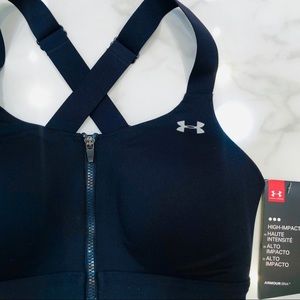 Under Armour 32C Front Zip High Support Sports Bra